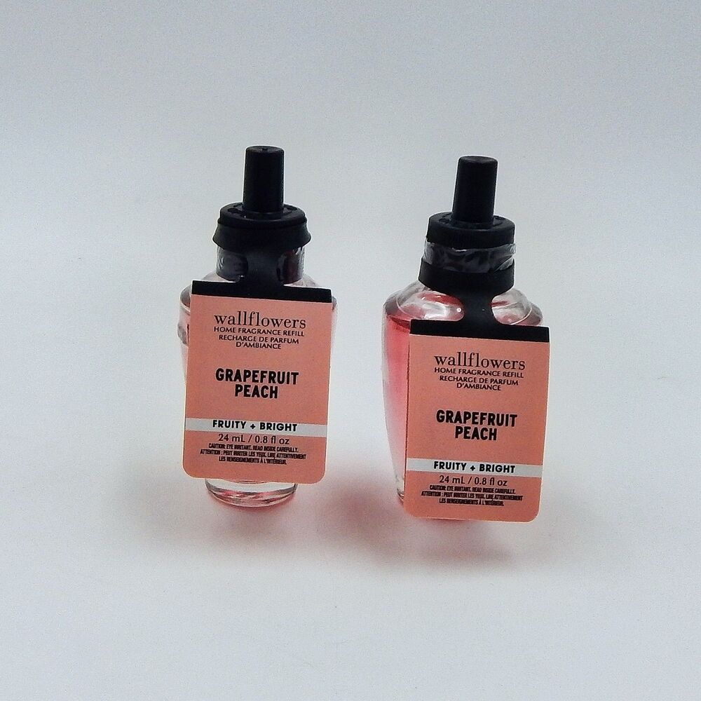 Bath Body Works Grapefruit Peach White Barn Wallflowers Refill Lot of 2